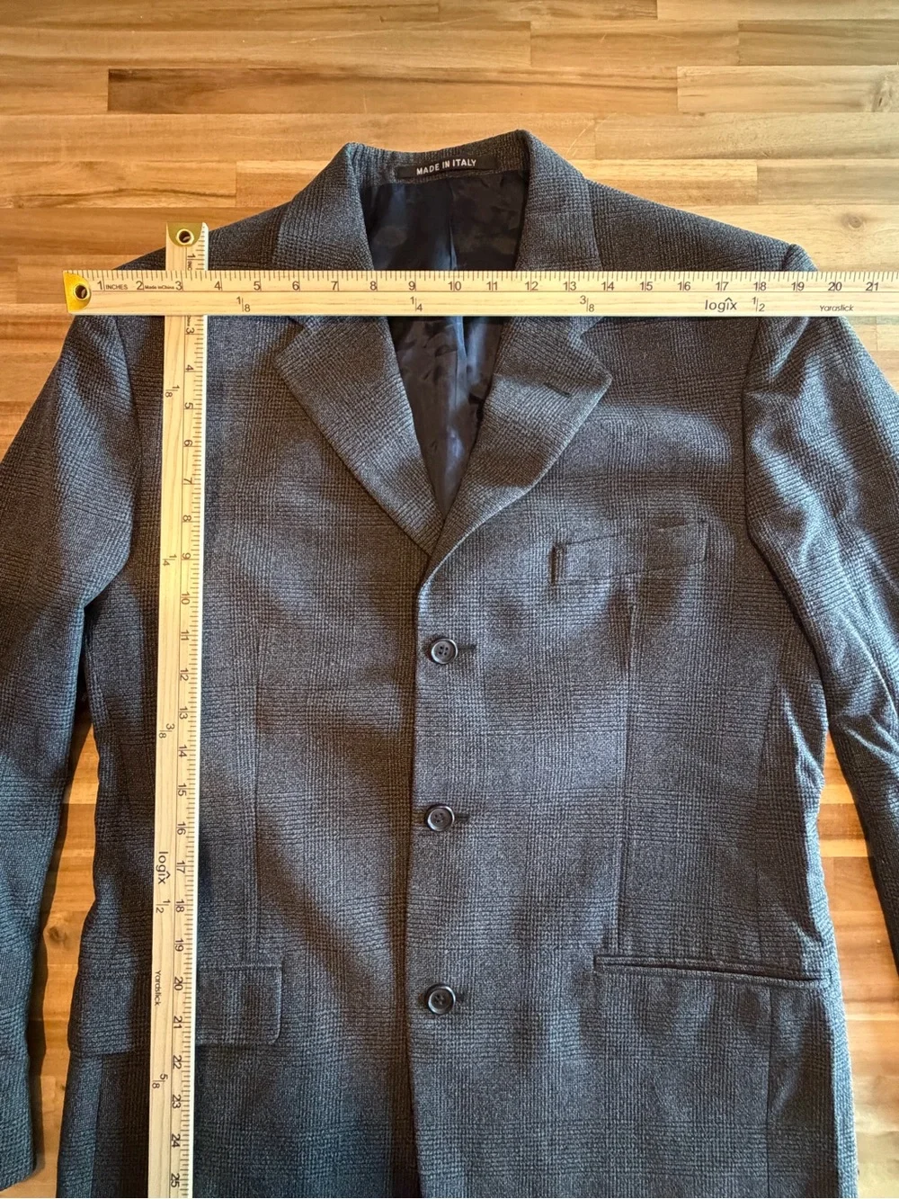 Mens Mila Schon Blue Three Button Sport Coat Blazer Jacket 50R Italian Made Wool